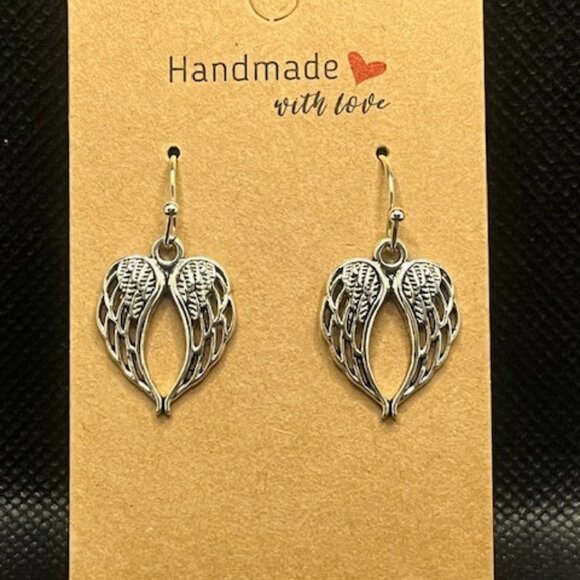 3/$15~Winged Heart Earrings - Picture 1 of 3